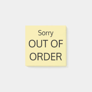 Sorry, buiten de orde post-it® notes