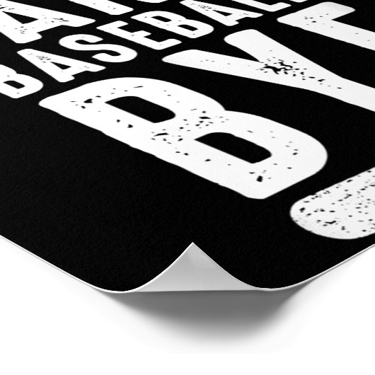 Sorry Can't Baseball Bye Poster (Hoek)