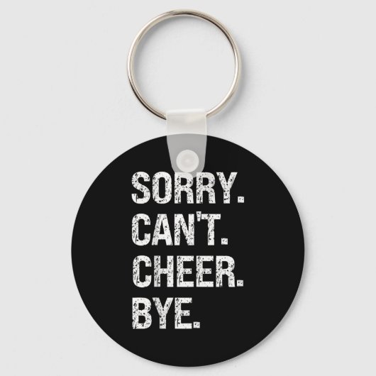 Sorry Can't Cheer Bye Retro Cheer Lovers Sleutelhanger (Voorkant)