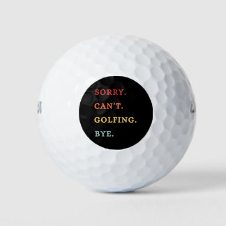 Sorry. Can't. Golfing. Bye. - Cool Retro Golfer Golfballen
