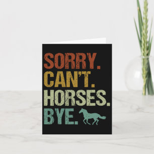 Sorry Cant Horses Bye Paardrijden Wom Kaart