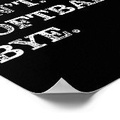 Sorry Can't Softball Bye - Funny Poster (Hoek)