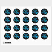 Sorry Can't Swimming Bye Funny Excuse Quote Ronde Sticker (Vel)