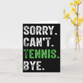 Sorry Can't Tennis Bye Kaart (Gele Bloem)