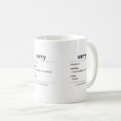 sorry – common canadian phrase definition mug (Devant droit)