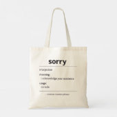sorry – common canadian phrase definition tote bag (Achterkant)