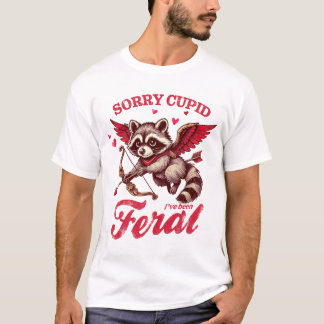 "Sorry Cupido, ik ben verwilderd" Raccoon T-shirt