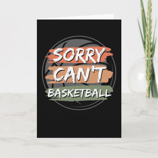 Sorry dat Basketball niet kan. | Ontwerp van de Ba Kaart (Voorkant)