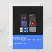 Sorry dat Dave dat niet kan doen. Kaart (Voorkant)