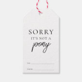 Sorry dat het geen Pony Funny Christmas is Cadeaulabel (Voorkant)