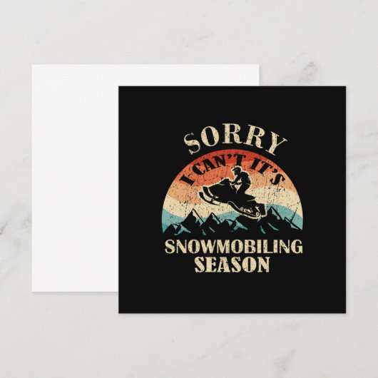 Sorry dat het Snowmobiel Snowmobile is. Kaart (Voorkant / Achterkant)