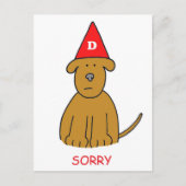 Sorry dat ik Cartoon Puppy heb Briefkaart (Voorkant)