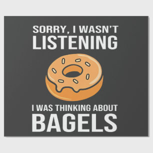 Sorry dat ik dacht aan Bagels Joodse Chanoeka Cadeaupapier