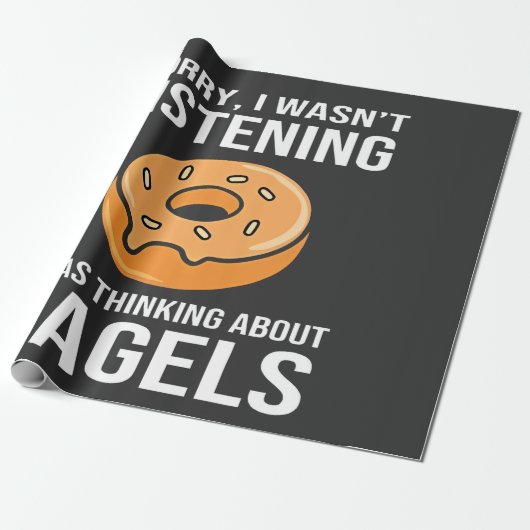 Sorry dat ik dacht aan Bagels Joodse Chanoeka Cadeaupapier (Uitgerold)