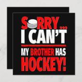 Sorry dat ik dat niet kan, mijn broer heeft hockey kaart (Voorkant / Achterkant)