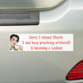 Sorry dat ik de kerk miste bumpersticker (Op auto)