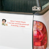 Sorry dat ik de kerk miste bumpersticker (Op Truck)