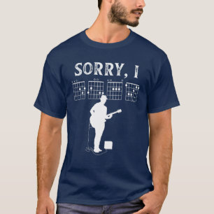 Sorry dat ik DGAF Funny Hidden Message Guitar T-shirt