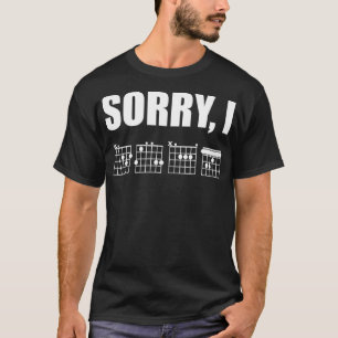 Sorry dat ik DGAF Grappig verborgen bericht gitaar T-shirt