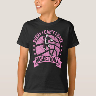 Sorry dat ik geen basketbalspeler voor meisjes kan t-shirt