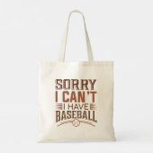Sorry dat ik geen honkbal heb tote bag (Achterkant)