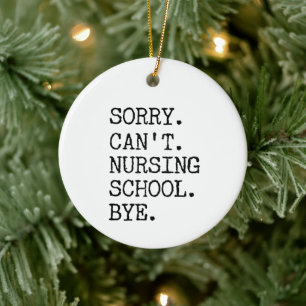 Sorry dat ik geen verpleegschool kan verzorgen. keramisch ornament