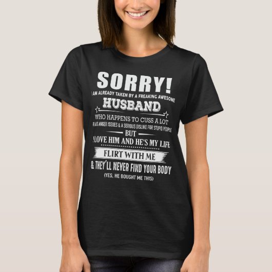 Sorry dat ik Geweldige ben. T-shirt (Voorkant)