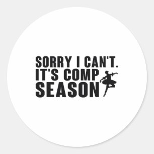 Sorry dat ik het seizoen niet kan meemaken Cheer G Ronde Sticker