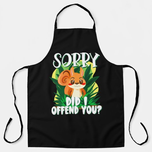 Sorry dat ik je heb beledigd? schort (Voorkant)