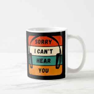 Sorry dat ik je niet kan horen - Retro Hoofdtelefo Koffiemok