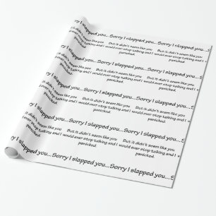 Sorry dat ik je sloeg... cadeaupapier