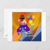 Sorry dat ik je verjaardag ben vergeten. briefkaart (Voorkant / Achterkant)