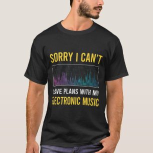 Sorry dat ik kantel elektronische muziek t-shirt