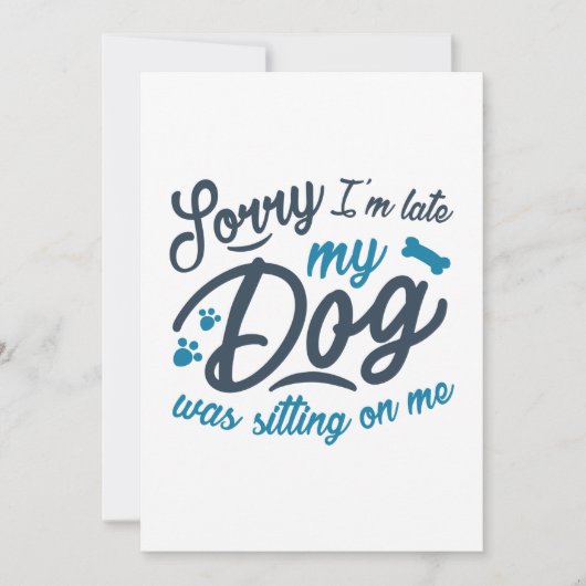 Sorry dat ik laat ben bedankkaart (Voorkant)