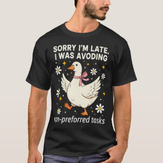 Sorry dat ik laat ben, ik vermeed niet-geprefereer t-shirt