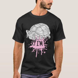 Sorry dat ik laat ben, ik wilde niet komen meisje t-shirt