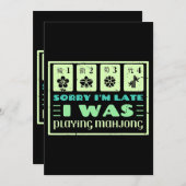 Sorry dat ik later Mahjong grappige speler speelde Kaart (Voorkant / Achterkant)