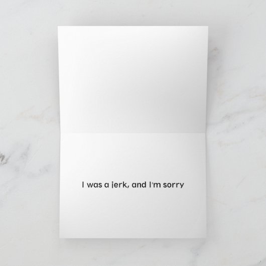 Sorry dat ik me verstop in schaamte kaart (Binnen)