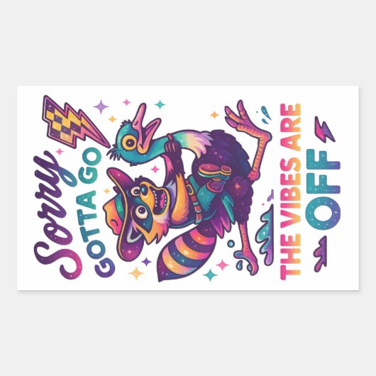 Sorry dat ik moet gaan... rechthoekige sticker (Voorkant)