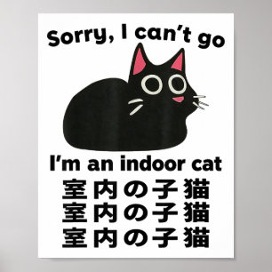Sorry dat ik niet kan gaan, ik ben een binnenkat g poster