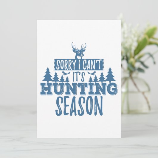 Sorry dat ik niet kan jagen, grappige jacht kaart (Staand voorkant)