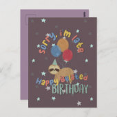 Sorry dat ik te laat ben. Gefeliciteerd verjaardag Briefkaart (Voorkant / Achterkant)