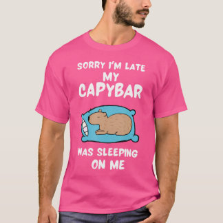 Sorry dat ik te laat ben met mijn grappige capibar t-shirt