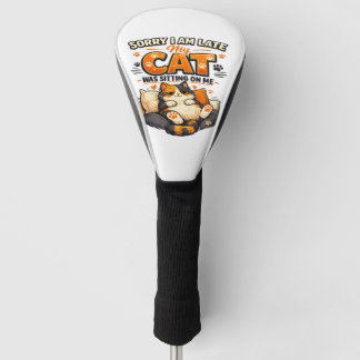 Sorry dat ik te laat ben – mijn kat zat op me Leu Golfheadcover