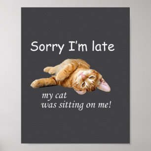 Sorry dat ik te laat ben, mijn kat zat op me. Mann Poster