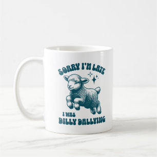 Sorry dat ik te laat was met Schattigee schapen Koffiemok