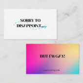 Sorry dat ik teleurstel contactkaartje (Voorkant / Achterkant)