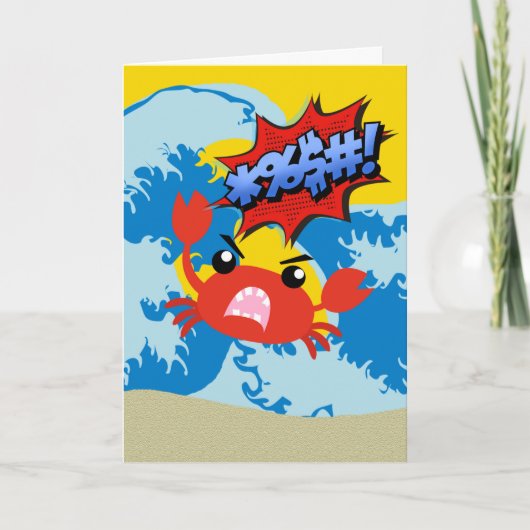 Sorry dat ik zo Crabby was met Angry Crab Kaart (Voorkant)