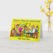 Sorry dat je de Cartoon verlaat Kaart (Gele Bloem)