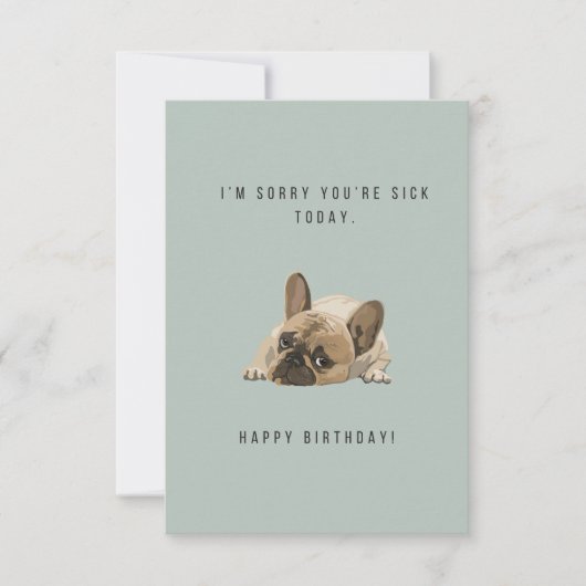 Sorry dat je een Zick Birthday-kaart bent (Voorkant)